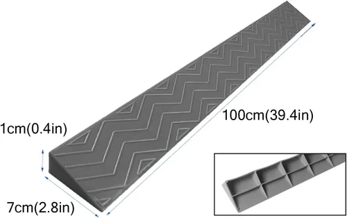 Vista 7 de Rampas de umbral portátiles para interiores y exteriores, de 1 a 3.9 in, rampas para robot de barrido, rampa de umbral de superficie antideslizante