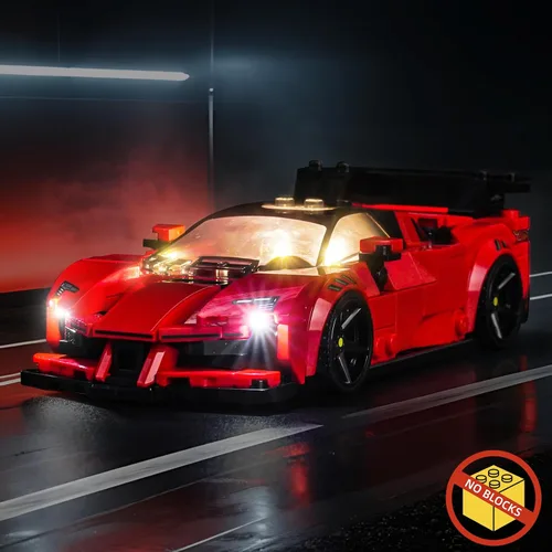Vista 6 de BrickBling Luz LED Compatible con Lego Speed Champions Ferrari SF90 XX Stradale 77254 - No Incluye Coche (77254)
