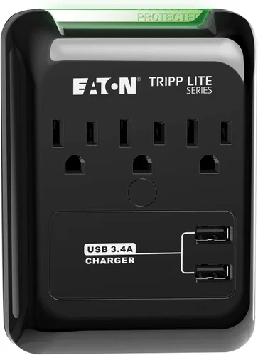 Vista 4 de Eaton Tripp Lite Serie SK30USB Regleta de Enchufes con 3 Tomacorrientes Extendidos, Protector Contra Sobretensiones de 540 Joules, Regleta