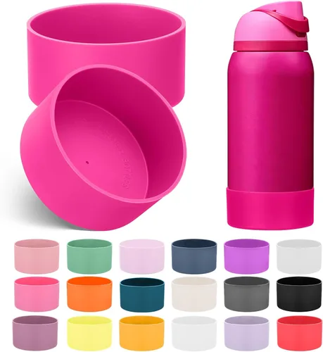 Vista 34 de Mity rain Bota de silicona 2PCS para botella de agua Owala FreeSip Malvavisco tímido