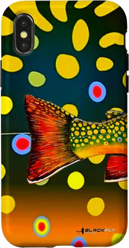 Vista 5 de Brook Trout Fly Fishing Trout Skin Phone Case by Black Fly Case for iPhone 17
