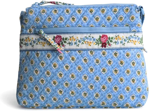 Vista 8 de Vera Bradley Bolso cruzado hipster de algodón de primera calidad con cremallera original para mujer Moonless Night