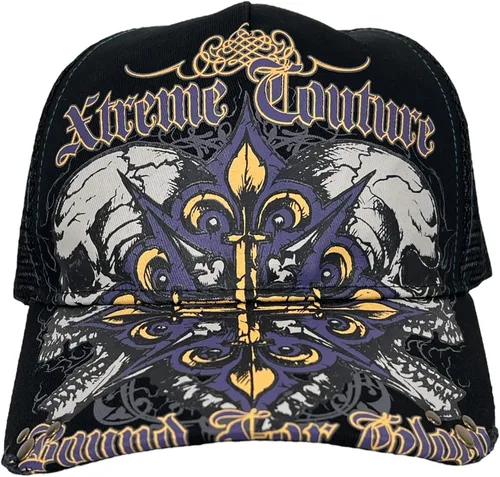 Vista 2 de Xtreme Couture by Affliction - Gorra de camionero para hombre, estilo BC, talla única, color negro
