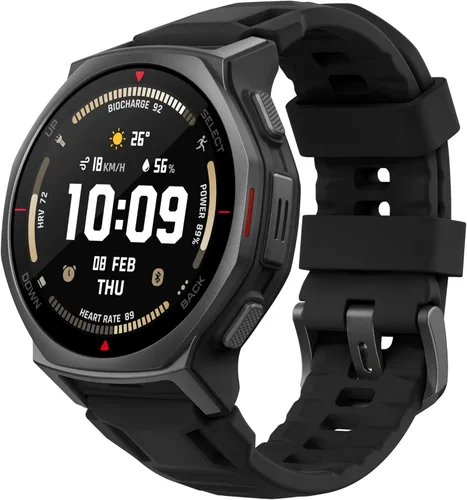 Vista 9 de Amazfit Reloj inteligente T-Rex 3 Pro, cristal de zafiro AMOLED de 1.32