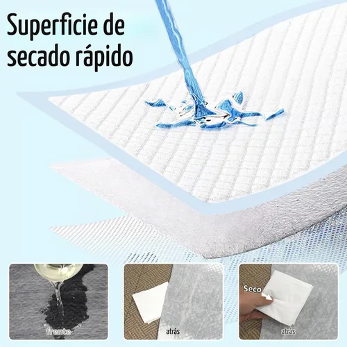 Vista 6 de 30 almohadillas de carbón extra grandes de 31 x 47 pulgadas, con control de olor, superabsorbentes, almohadillas desechables gruesas para orinal