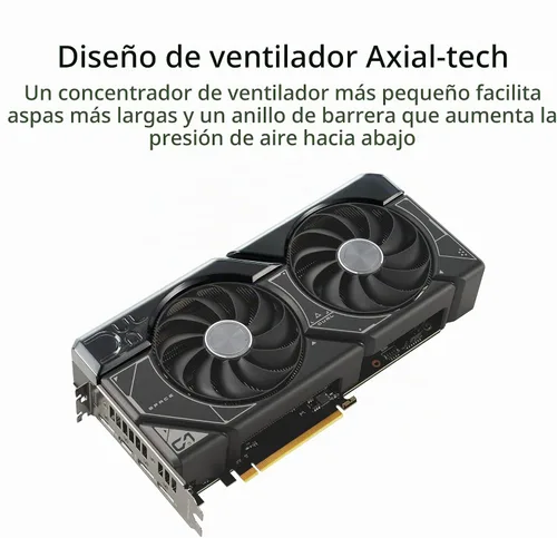 Vista 2 de ASUS Dual GeForce RTX 4070 OC Edition 12GB GDDR6X, IP5X, tecnología Auto-Extreme, programa de validación de 144 horas, HDMI 2.1a, DP 1.4a, garantía