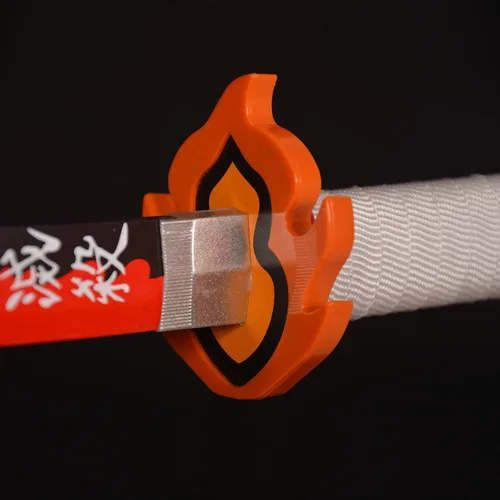 Vista 4 de Espadas de cosplay Agatsuma Zenitsu Samurai, espada Katana, espada de juguete de plástico para juego de disfraces, Halloween, cosplay, regalo, 4030