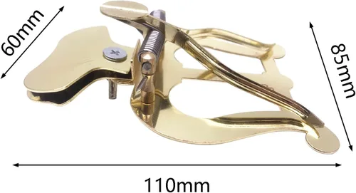 Vista 4 de Soporte para trompeta de lira de marcha con clip de lira para trombón de trompeta (chapado en oro)