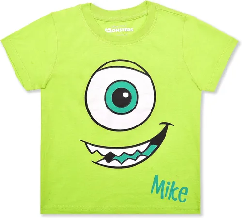 Vista 2 de Disney Monsters Inc - Conjunto de camiseta y pantalones cortos de manga corta para niños pequeños, pequeños y grandes, azulazul marino o verdenegro