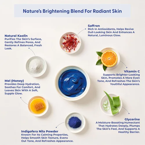 Vista 3 de Nila & Vitamin C - Máscara facial iluminadora Máscara de arcilla para refinar poros para cara con miel y arcilla blanca Mascarillas faciales