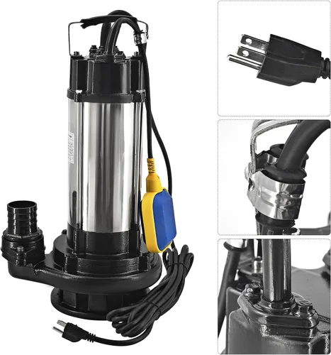 Vista 8 de 2HP 220V Sewage Grinder Pump w/Blades 4380GPH Sewer Effluent Pump