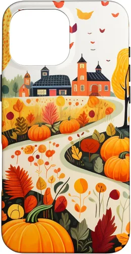 Vista 19 de Fall Leaves Autumn Pumpkin Pattern Autumn Color Foliage Case for iPhone 17