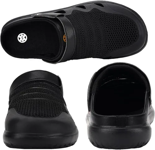 Vista 3 de Zuecos de jardín para hombre y mujer, sandalias transpirables para caminar ortopédicas de verano con suela de fascitis plantar