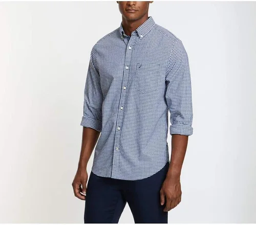 Vista 2 de Nautica - Camisa clásica para hombre manga larga con botones y elástica