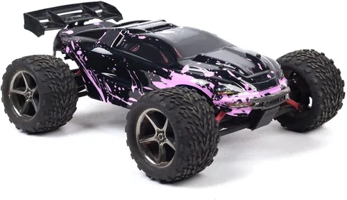 Vista 2 de SummitLink Reemplazo de cuerpo personalizado compatible con color rosa fangoso sobre negro para automóvil o camión RC escala 1/16