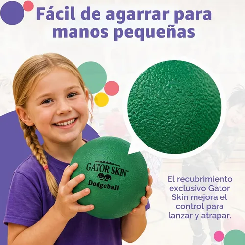 Vista 5 de S&S Worldwide Gator Skin Foam Dodgeballs - Bolas de inicio de fácil agarre, espuma de baja densidad para evitar picaduras, revestimiento duradero