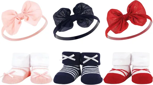 Vista 93 de Hudson Baby Conjunto de regalo de diadema y calcetines para niña