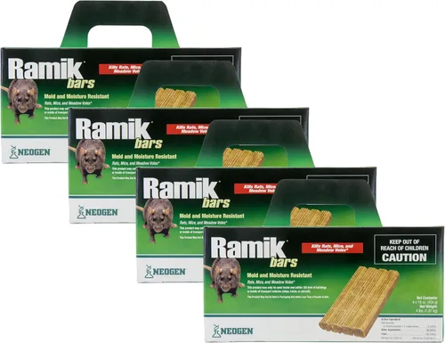 Vista 6 de Neogen Ramik - Barras de rodenticida resistentes a la intemperie con sabor a pescado, 4 barras de 16 onzas (4 libras)