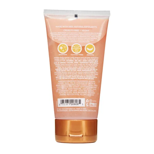 Vista 2 de Tree Hut Exfoliante facial iluminador de piña y papaya Limpia profundamente los poros para eliminar la piel muerta y las impurezas Cuidado