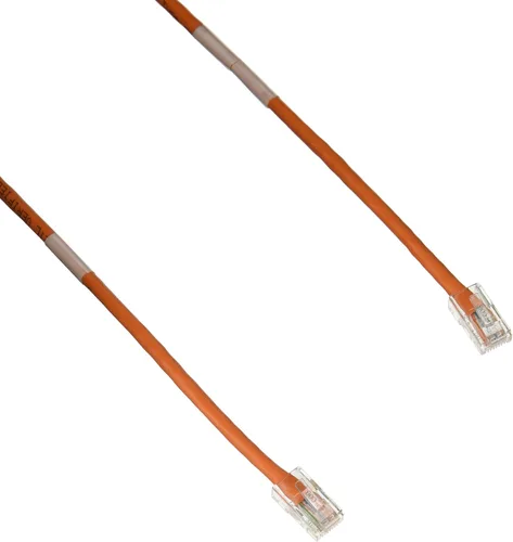 Vista 2 de C2G 24494 Cable cruzado Cat5e - Cable de conexión de red sin blindaje sin arranque, naranja (3 pies, 3.0 ft)