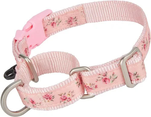 Vista 5 de Collar Martingale - Collar reflectante de nailon con hebilla de liberación rápida de seguridad, a prueba de escapes, antitirones para perros Negro