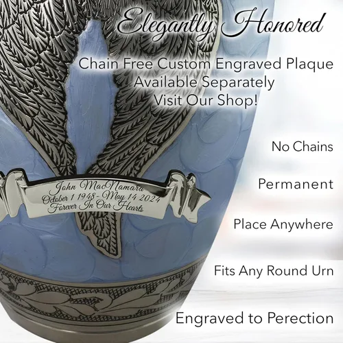 Vista 7 de Urna de Cremación Ángel Azul para Cenizas de Adulto Masculino - Urnas de Cremación Personalizadas para Cenizas de Hombre Adulto Urnas Decorativas