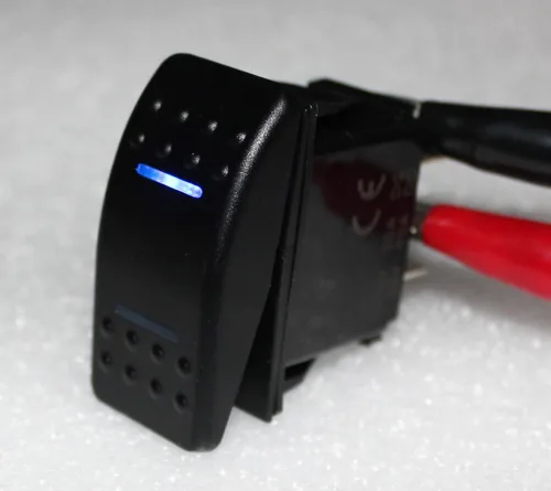 Vista 2 de BANDC Marine Boat Car 7 Pins 2 Luz Azul Led On-Off-on Rocker Interruptor Dpdt Impermeable 12 V 24 V