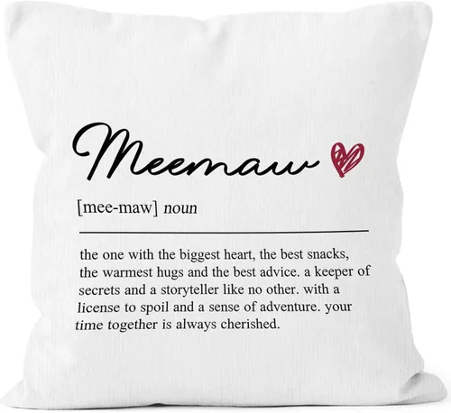 Vista 8 de Funda de almohada con definición de Grammy de 18 x 18 pulgadas, funda de almohada de cumpleaños para abuela, decoración cuadrada para el hogar