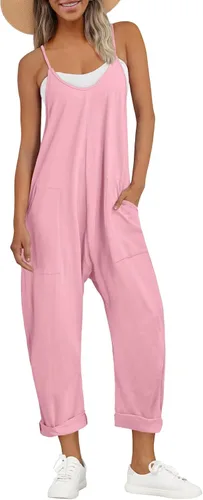 Vista 13 de AUTOMET - Enterizos para mujer, casuales, de verano, cómodos, sueltos, holgados, modernos Verde Armada (ArmyGreen)