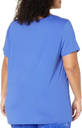 Vista 115 de Amazon Essentials Camiseta de manga corta con cuello redondo para mujer, de secado rápido, para entrenamiento, gimnasio, paquete múltiple