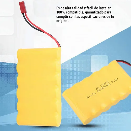 Vista 6 de JERYS Batería de coche de RC, 7.2V 400MAH 2PCS RC accesorios del coche para al aire libre