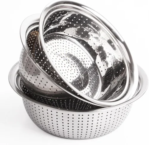Vista 9 de Stainless Steel Rice Washing Sifter Basin with Widened Edges