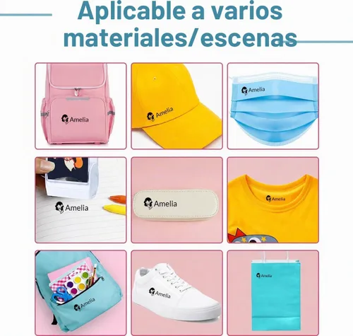 Vista 3 de Sello con nombre para ropa para niños, impermeable, sello personalizado Estilo A