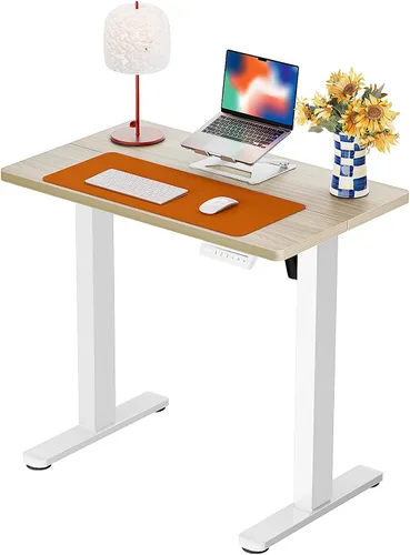 Vista 21 de ErGear - Escritorio eléctrico de pie ajustable de 31 x 19 pulgadas, color negro Smooth Height Adjustment, 4 Memory Presets, One-Touch Control