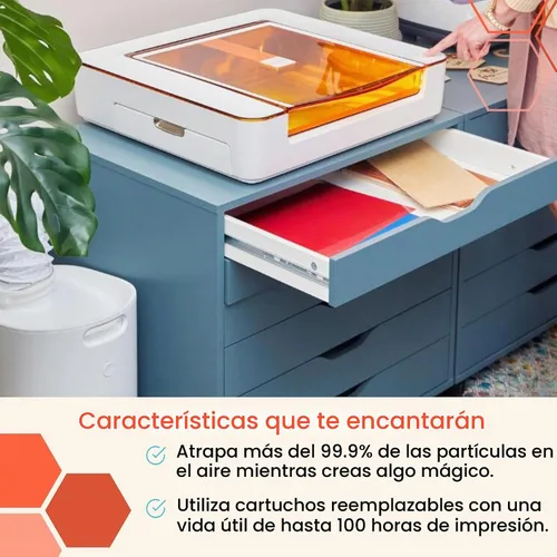 Vista 6 de Glowforge Filtro láser artesanal con cartucho de filtro de carbón activado