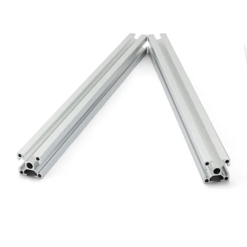 Vista 3 de 2 piezas de perfil de aluminio plateado 2020 de perfil de aluminio anodizado estándar europeo 2020 extrusión de perfil de aluminio para bricolaje