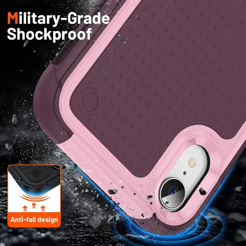 Vista 226 de Jeylly Funda para iPhone SE/Funda para iPhone 5S, Exterior de Plástico Duro que Absorbe Golpes + Interior de Silicona de Goma Defensor contra
