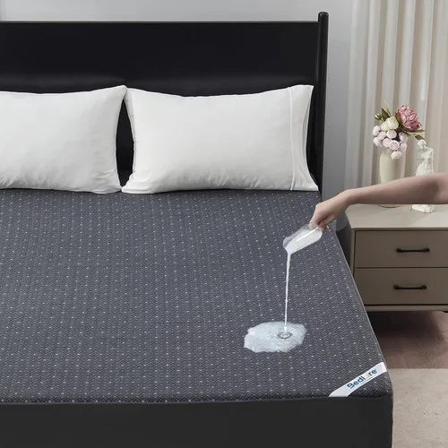 Vista 10 de BEDLORE Protector de colchón de tamaño Queen, funda de colchón impermeable sin ruido con bolsillos elásticos para colchones de 6 a 15 pulgadas, Beige