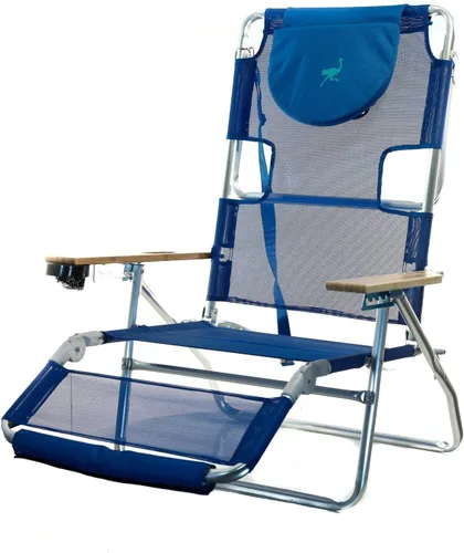 Vista 4 de Ostrich 3N1 - Silla de playa reclinable de 5 posiciones con marco de aluminio ligero (paquete de 3)