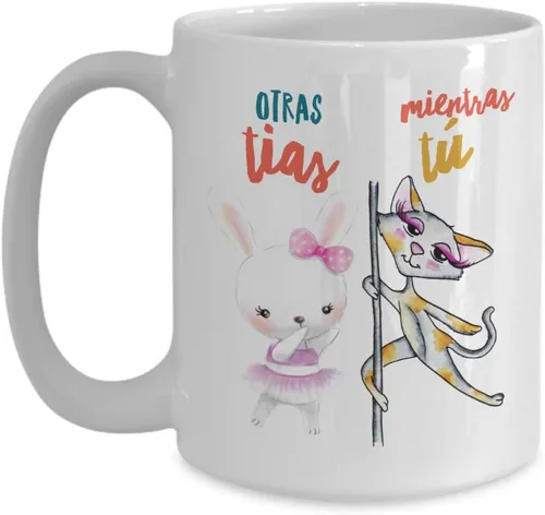 Vista 4 de Regalo para tias Taza de cafe para hermana Perfecto regalo para navidad, graduados, profesionales y estudiantes Vaso con afirmaciones Negro