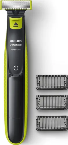 Vista 12 de Norelco Philips OneBlade 360 con Conectividad Híbrida para Cara, Recortadora de Barba Eléctrica y Afeitadora, con Tecnología de Cuchilla 360, 1
