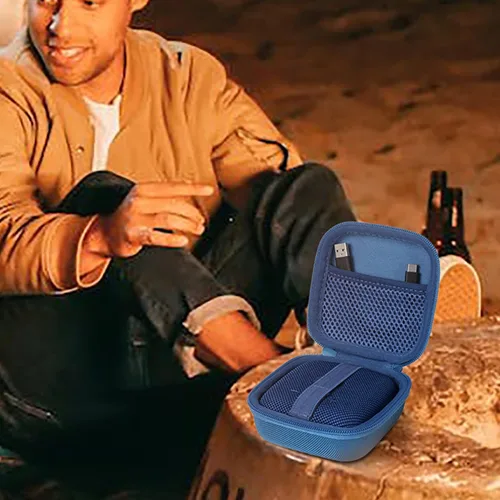 Vista 2 de Aenllosi Estuche rígido compatible con altavoz Bluetooth Tribit StormBox Micro/StormBox Micro 2 (azul)