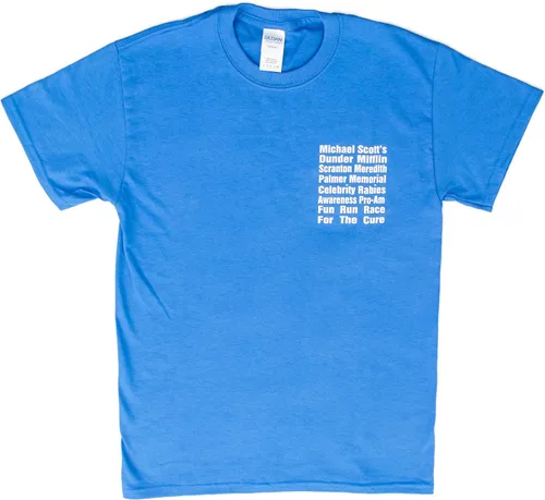 Vista 4 de The Office Michael Scott Fun Run Race Camiseta azul