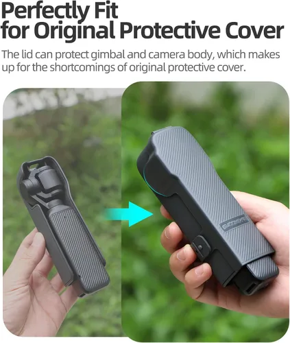 Vista 5 de Bolsillo 3 Funda protectora portátil Gimbal lente plástico duro resistente a los arañazos caso Accesorios para DJI Pocket 3