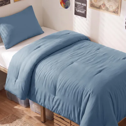Vista 40 de CozyLux - Juego de edredón beige tamaño individual/individual XL, 2 piezas de juego de cama extra largo sólido transpirable acolchado, juego de cama