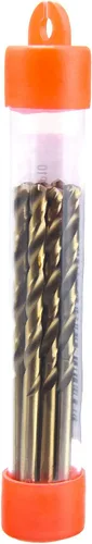 Vista 4 de MAXTOOL No.10 10pcs Idéntico Jobber Longitud Taladros Diámetro 0.1935" HSS M35 Cobalt Twist Brocas Calibre Alambre Taladros Rectos Numerados