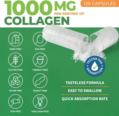 Vista 4 de ForestLeaf Paquete de suplementos de colágeno - Péptidos de colágeno hidrolizados 2 en 1 en polvo y píldoras de colágeno, colágeno bovino alimentado