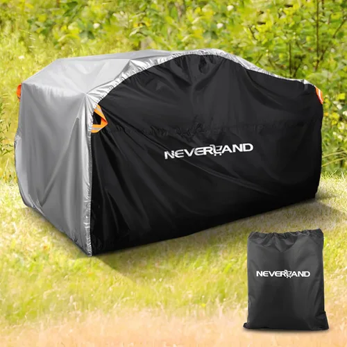 Vista 9 de NEVERLAND Cubierta para ATV impermeable, resistente, XL, cubierta universal cuádruple, cubierta de almacenamiento al aire libre, cubierta de lluvia