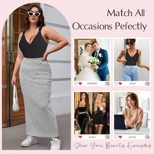 Vista 5 de MERYOSZ Shapewear Body con control de abdomen, adelgazante, moldeador de cuerpo, fajas de compresión, colombianas, camisola con cuello en V