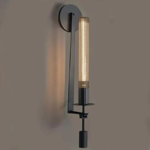 Vista 7 de LIGHTLAND Aplique de pared dorado, lámpara de pared moderna de metal y vidrio de 28 pulgadas, lámpara de pared para sala de estar, dormitorio